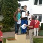 Siegerehrung gesamtschnellste Frau und Mann im Halbmarathon